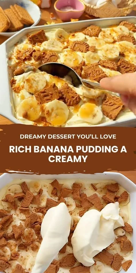 Delicious homemade banana pudding served in a bowl