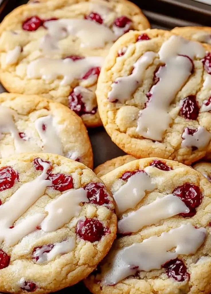 Delicious cranberry orange cookies ready for Christmas celebration.