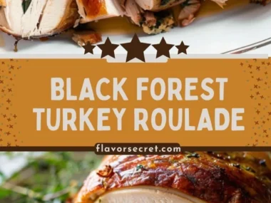 Black Forest Stuffed Turkey Roulade with herbs and rich fillings