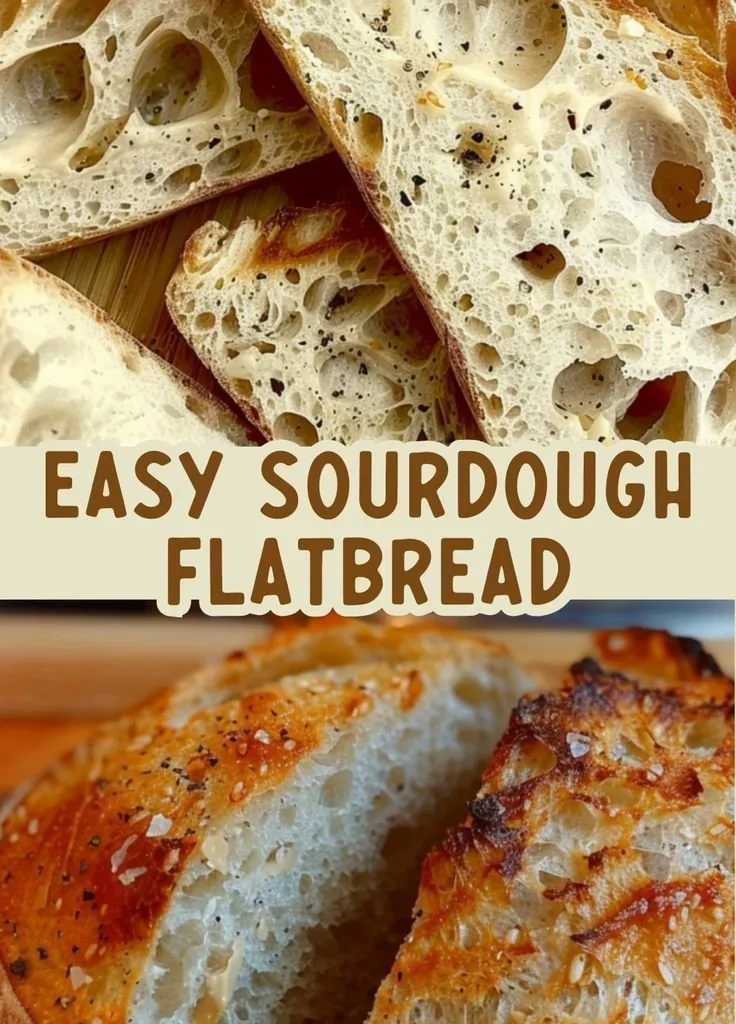 Deliciously baked Black Pepper Parmesan Sourdough Flatbread served for dinner