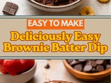 Delicious brownie batter dip served in a bowl with dipping options