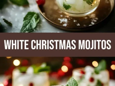 Refreshing and creamy mojitos decorated with mint leaves and lime slices.