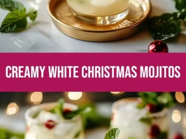 Delicious creamy mojito in a glass garnished with mint and lime