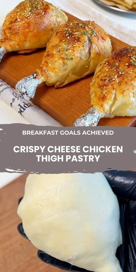 Cheese Chicken Thigh Pastry baked to perfection with a golden crust.
