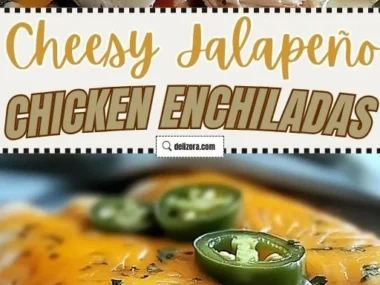 Cheesy jalapeño chicken enchiladas served with toppings.