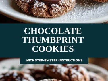 Delicious homemade Chocolate Thumbprint Cookies with chocolate filling