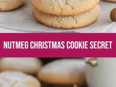 Homemade Christmas cookies with nutmeg sprinkled on top, festive treat for holidays