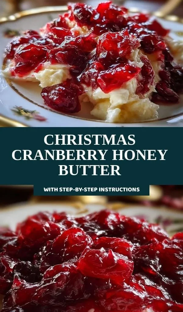 Christmas Cranberry Honey Butter spread on toast