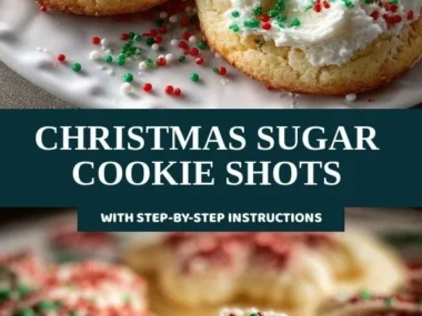 Festive Christmas sugar cookie shots ready for holiday celebrations