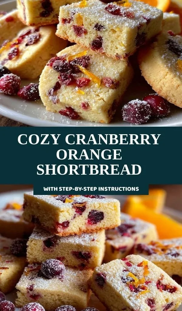 Cozy cranberry orange shortbread cookies on a plate.