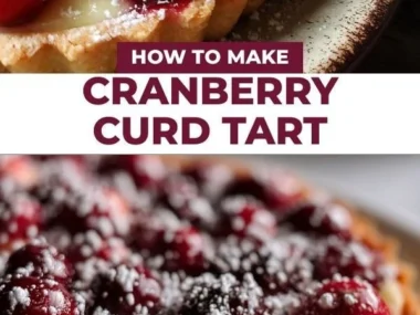 Delicious Cranberry Curd Tart with a rich filling and buttery crust