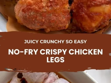 Oven-baked crispy chicken legs with a golden brown crust
