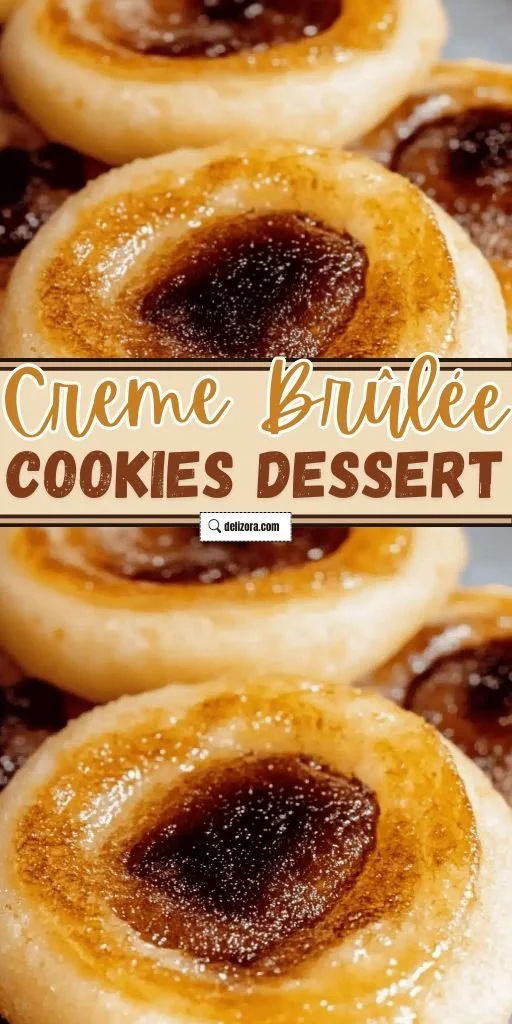 Decadent Crème Brûlée Cookies with a crunchy caramelized top