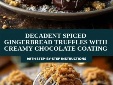 Delicious spiced gingerbread truffles covered in rich chocolate coating