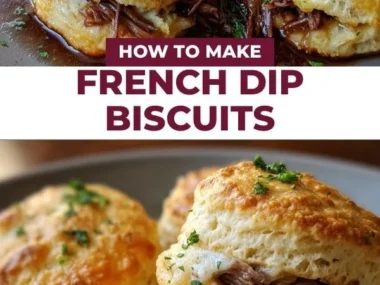 French Dip Biscuits served with au jus for dipping