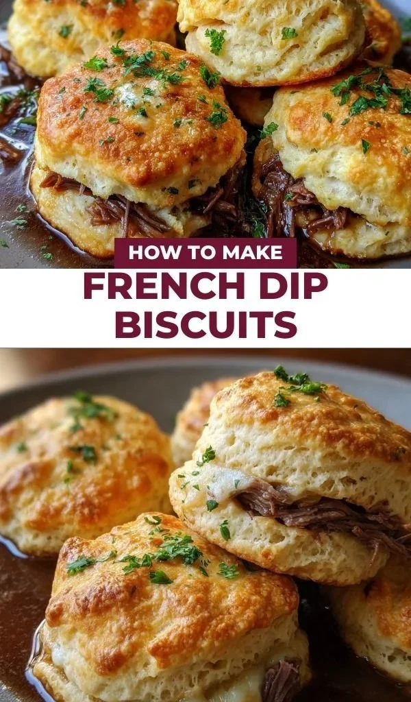 French Dip Biscuits served with au jus for dipping