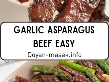 Delicious Garlic Asparagus Beef dish served on a plate with vibrant vegetables