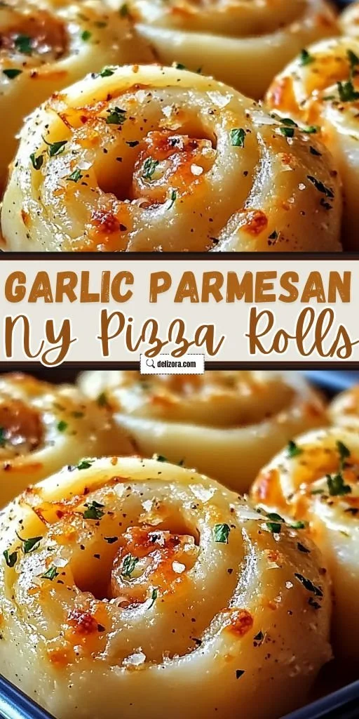 Delicious Garlic Parmesan Pizza Rolls ready to be served as a tasty snack.