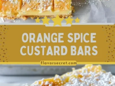 Delicious Holiday Orange Spice Custard Bars on a decorative plate