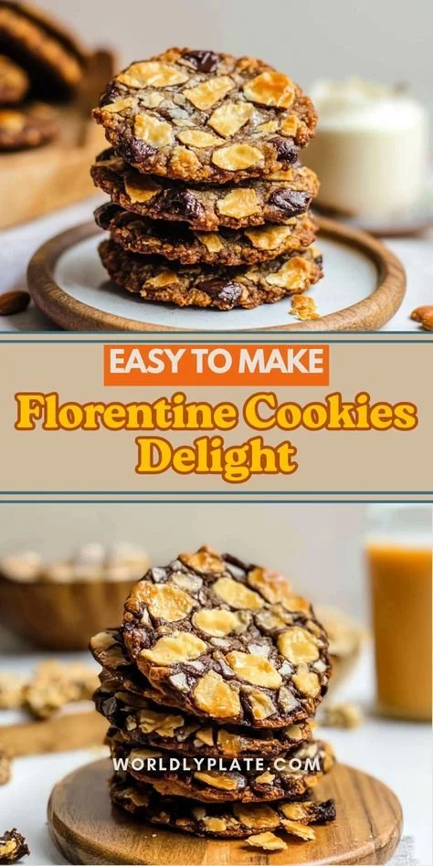 Plate of homemade Florentine cookies with nuts and chocolate