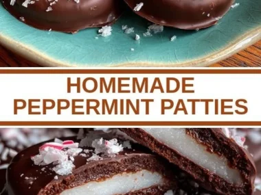 Delicious homemade peppermint patties on a plate ready to be enjoyed.