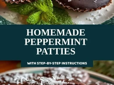 Delicious homemade peppermint patties on a plate
