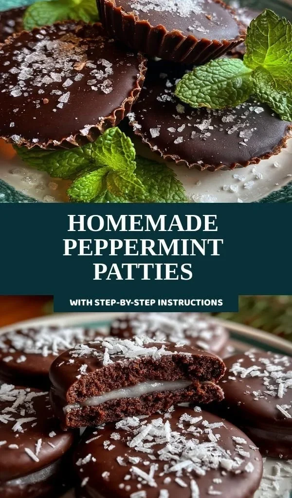 Delicious homemade peppermint patties on a plate