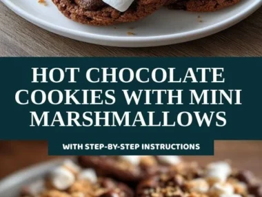 Delicious hot chocolate cookies topped with mini marshmallows