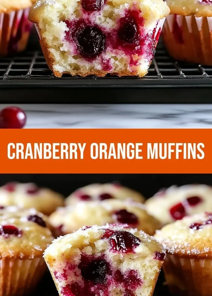 Easy Christmas blueberry and orange muffins on a festive table