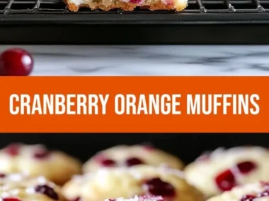 Delicious Christmas blueberry muffins with orange zest
