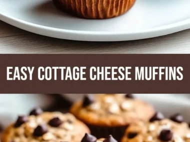 Batch of easy cottage cheese oatmeal muffins fresh from the oven.