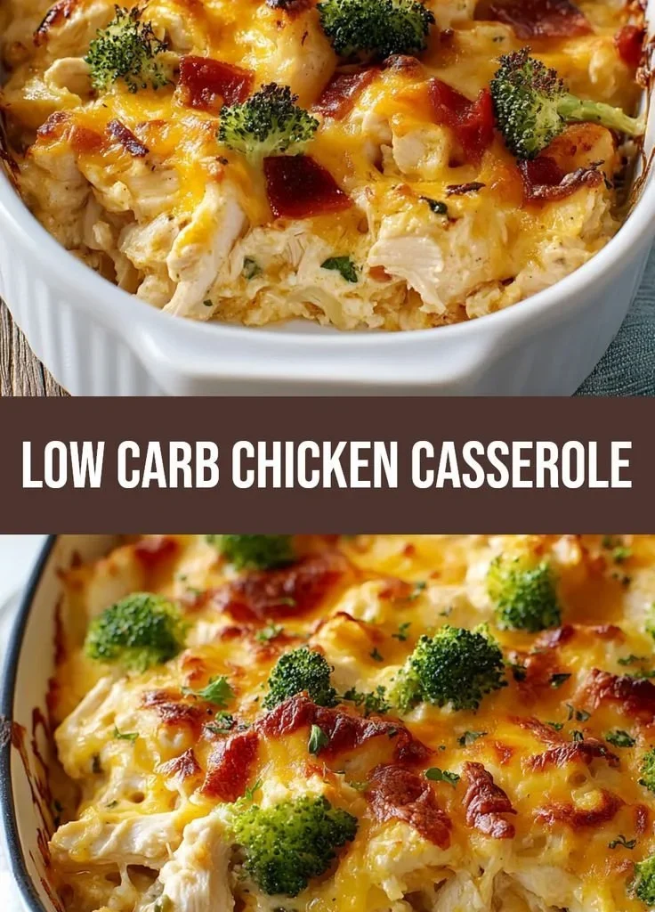 Delicious low carb chicken casserole for family dinners