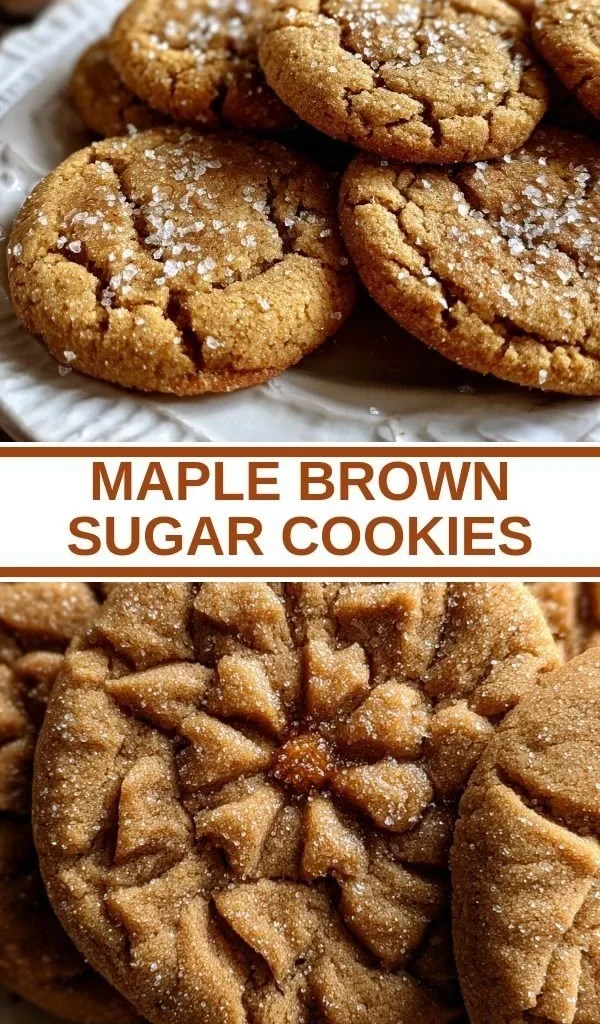 Delicious maple brown sugar cookies stacked on a plate with a rustic background.