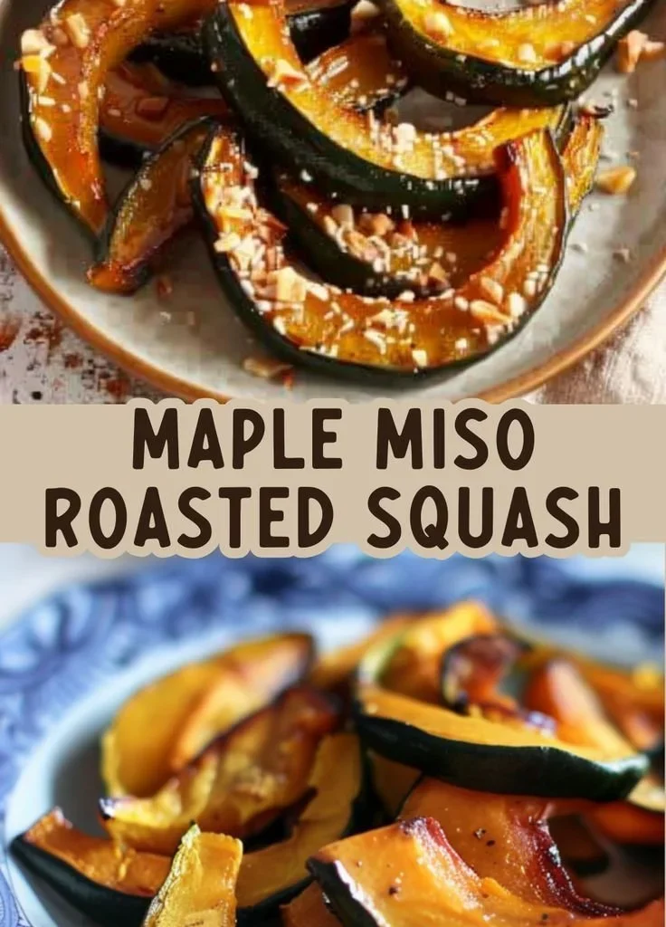 Maple Miso Roasted Winter Squash Platter with vibrant colors and textures.