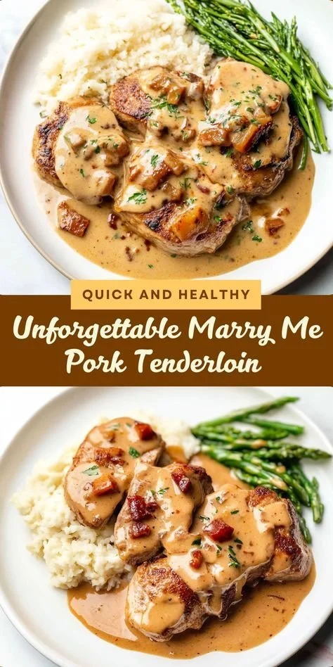 Marry Me Pork Tenderloin, a delicious and tender pork dish perfect for romantic dinners.