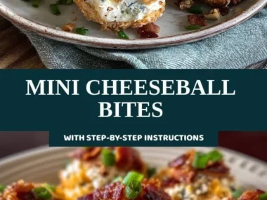 Plate of mini cheeseball bites garnished with herbs and spices