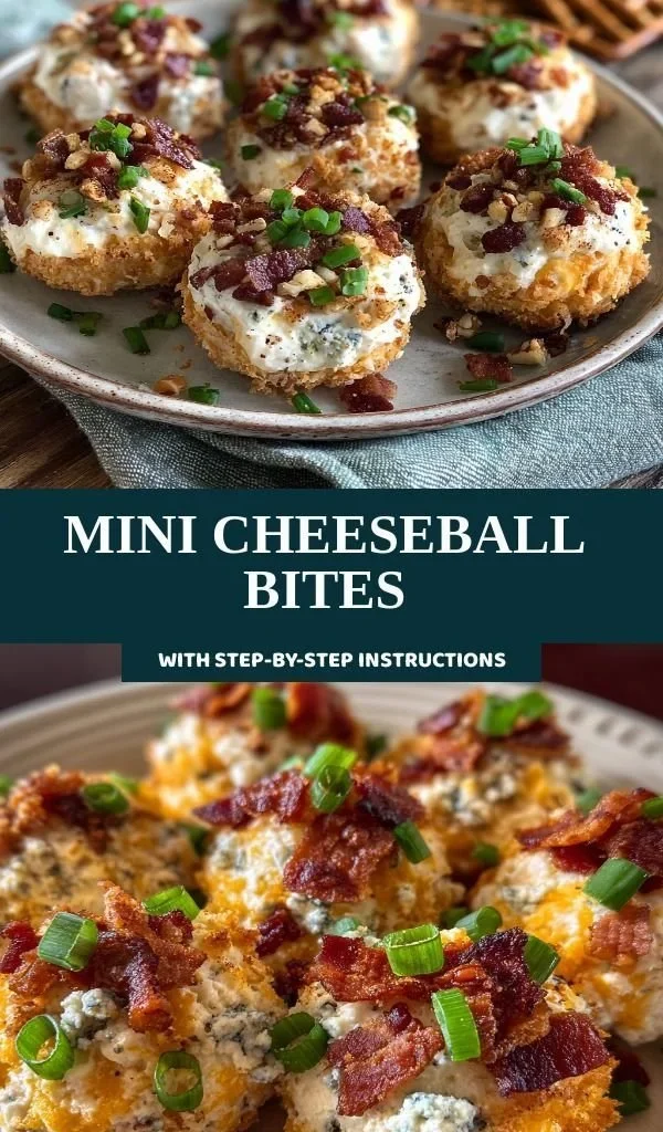 Plate of mini cheeseball bites garnished with herbs and spices