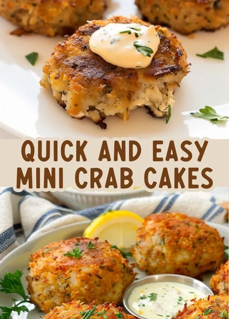 Mini crab cakes served with lemon-dill aioli on a platter
