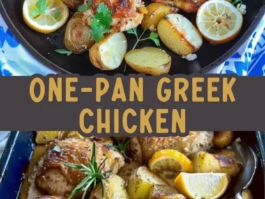 One-Pan Greek Lemon Chicken with Feta Potatoes dish