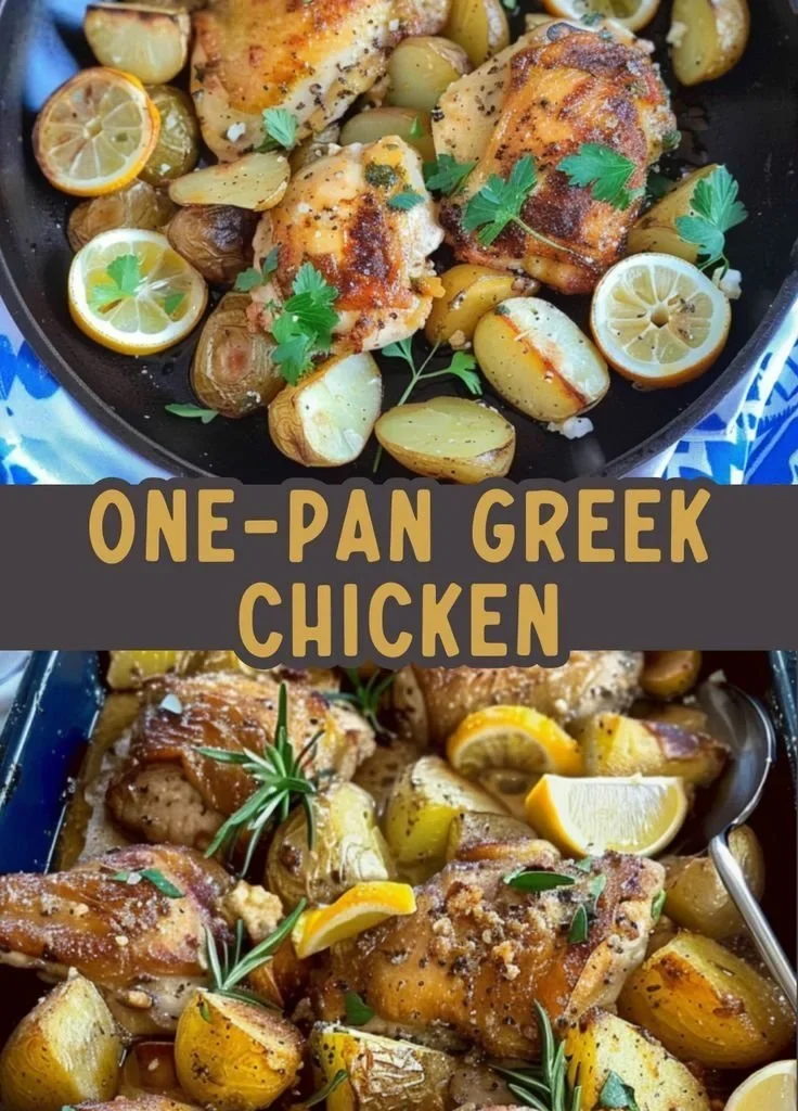 One-Pan Greek Lemon Chicken with Feta Potatoes dish