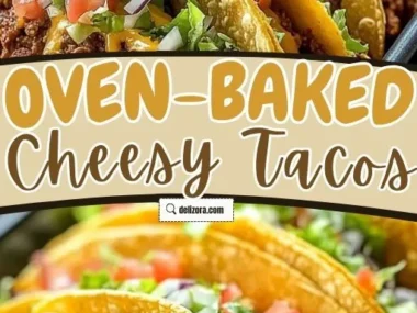 Oven-baked cheesy tacos served on a plate, crispy and delicious.