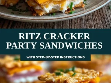 Ritz Cracker Party Sandwiches served on a platter for a festive gathering