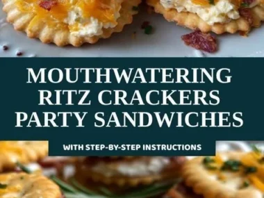 Delicious Ritz Crackers party sandwiches served on a platter at a gathering