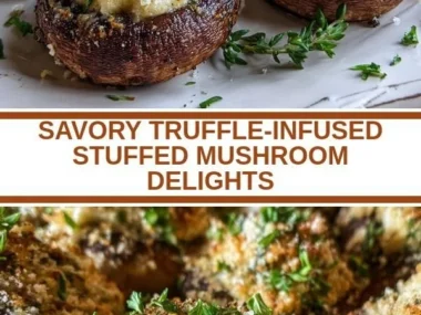Savory truffle-infused stuffed mushrooms ready to enjoy.