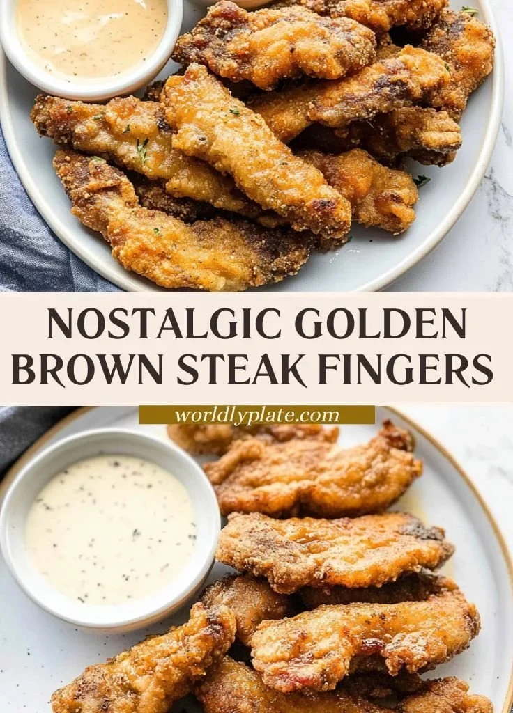 Delicious golden-brown steak fingers served with dipping sauce