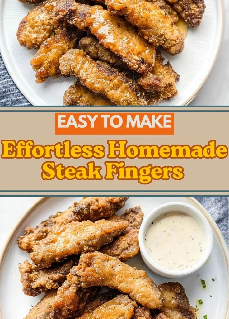 Crispy homemade steak fingers served with dipping sauce