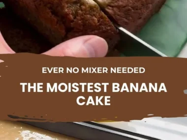Delicious moist banana cake with no mixer required