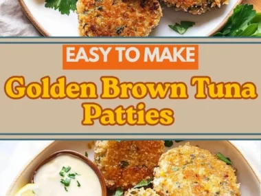 Homemade crispy Tuna Patties served with dipping sauce