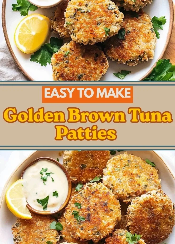 Homemade crispy Tuna Patties served with dipping sauce