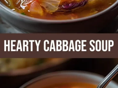 Bowl of low-calorie cabbage soup, nourishing and fat-burning meal option.
